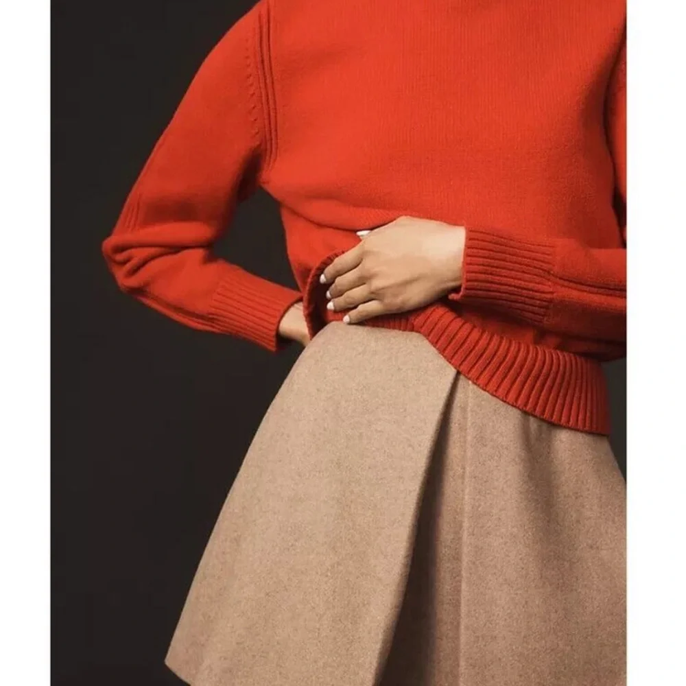 Anthropologie Mare Mare Twofer
Mock-Neck Sweater dress Sz L Red - Picture 2 of 9